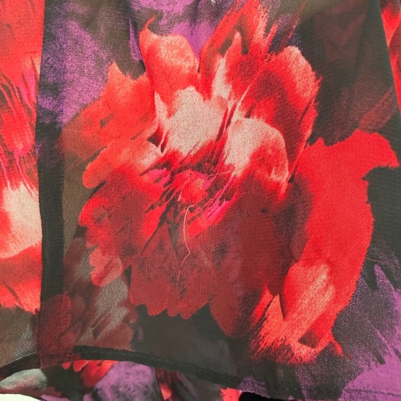 J JASON WU CHIFFON FIT‎ & FLARE MIDI FLORAL DRESS 1X - Picture 11 of 14